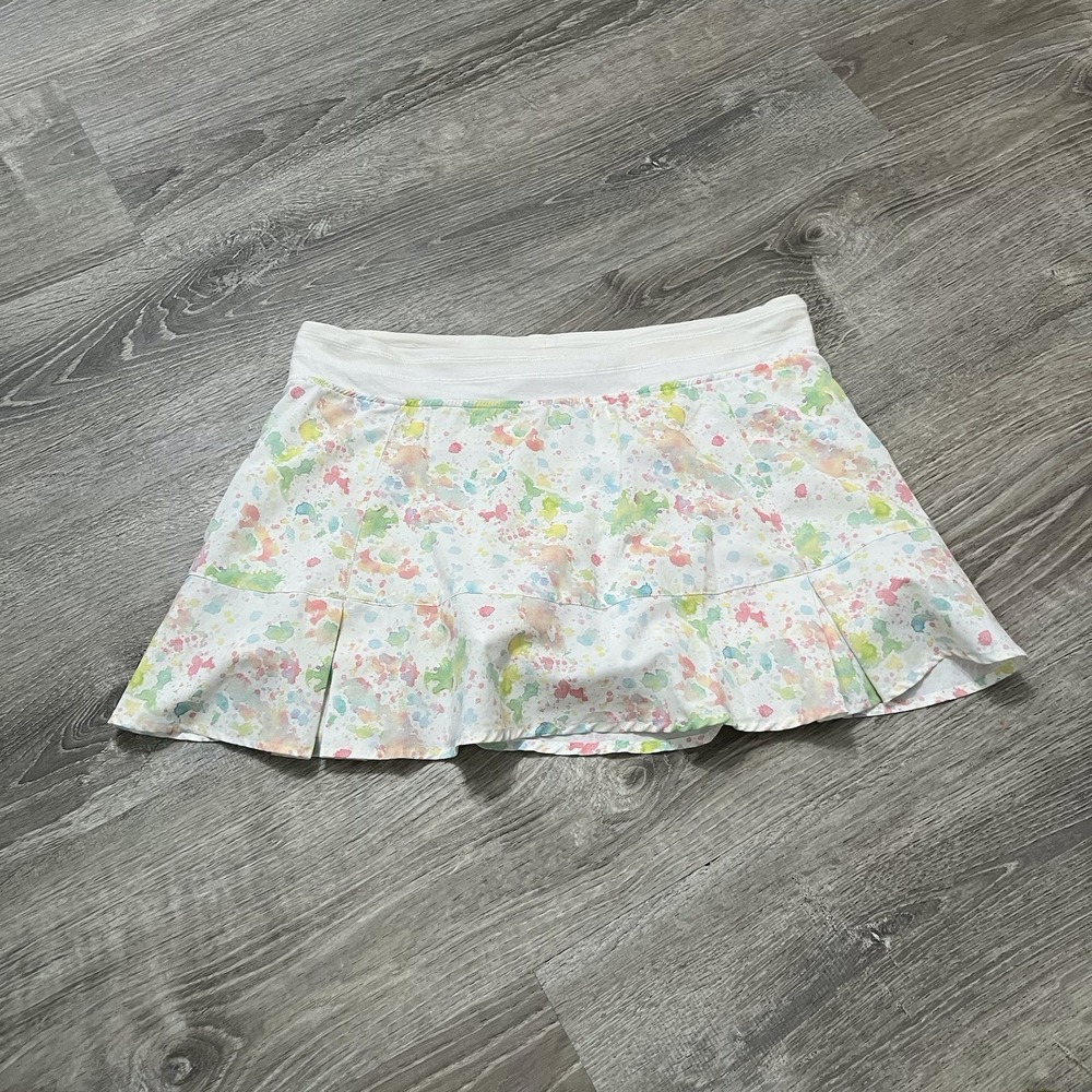 Tasc Printed Preppy Golf Performance Multicolor Tennis Skirt Skort Medium